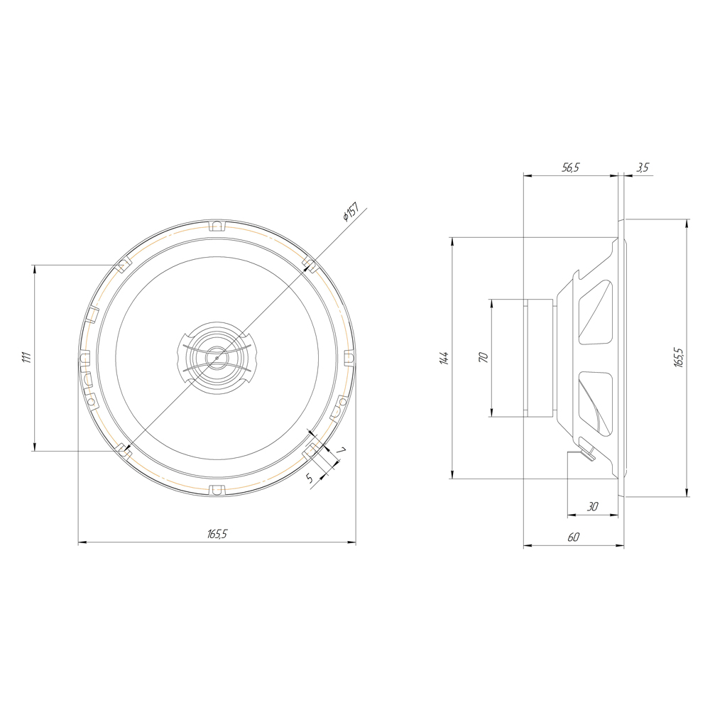 картинка AC 6.5″ коаксиальная ORIS JB-652 купить в магазине CAROBASS